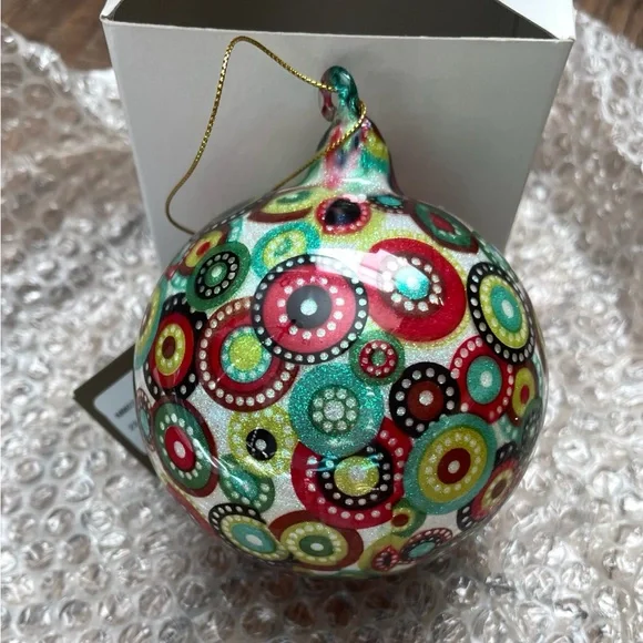Jim Marvin Collection Winward Beautiful Multicolor Glass Holiday Ornament NWT - Picture 5 of 10